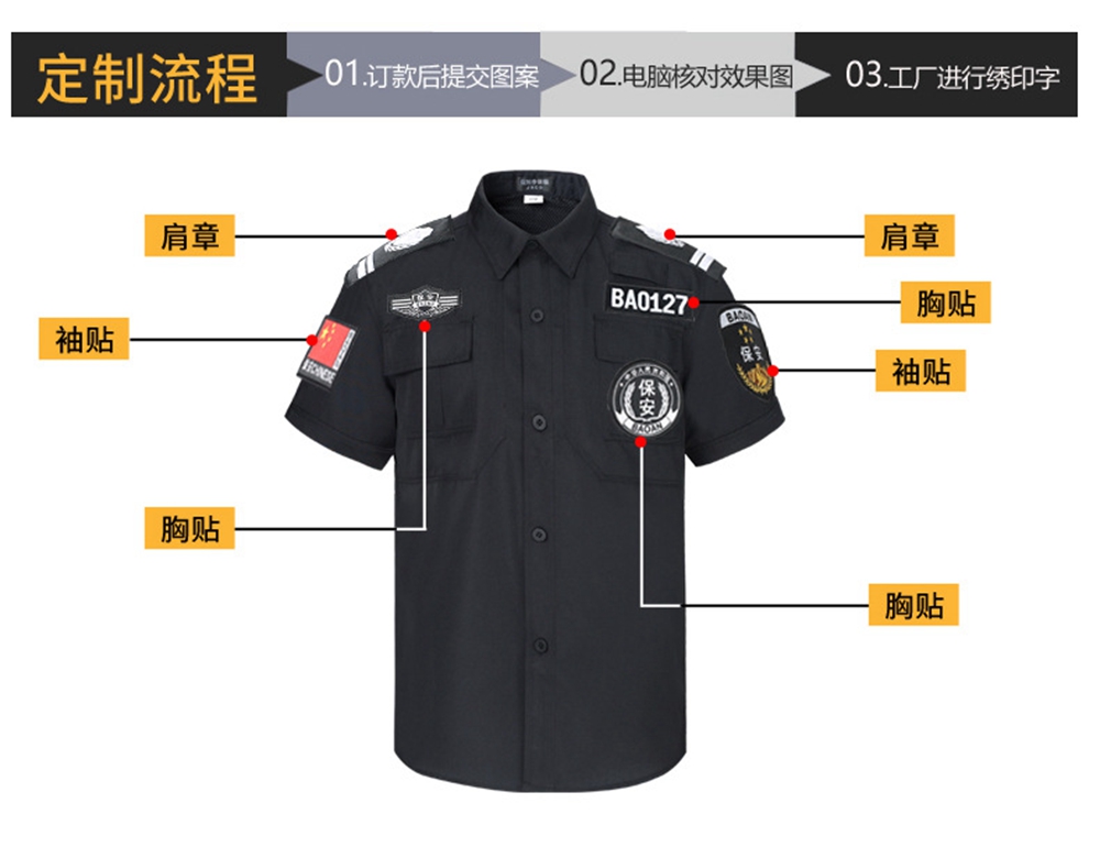 夏季保安服短袖套裝 夏季保安服短袖套裝