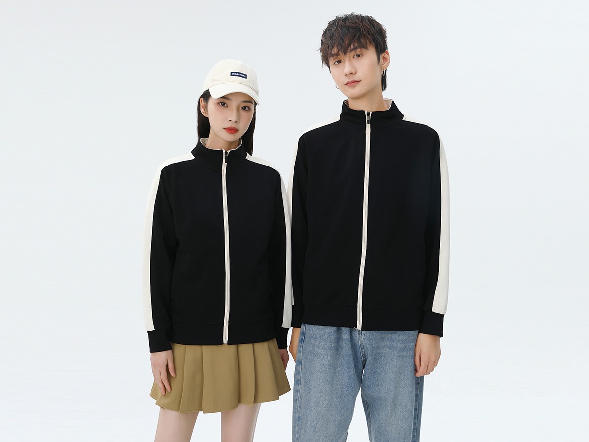 撞色立領衛(wèi)衣定制 撞色立領衛(wèi)衣定制